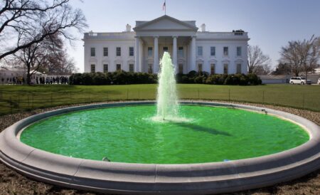 It’s fun.
It’s festive.
It’s also something you probably don’t want to try in your backyard pool.  Let’s talk about why cities do it—and what homeowners should do instead.