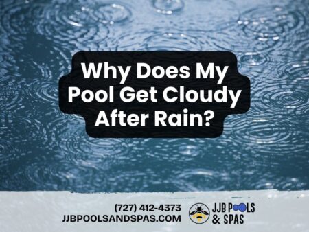 The good news? This is extremely common in Florida pools — especially during late spring and summer rainy season.  Rainwater changes your pool chemistry quickly, and storms also bring pollen, dirt, debris, algae spores, phosphates, and organic material into the water. Combined with Florida heat and humidity, those conditions can create the perfect recipe for cloudy pool water.